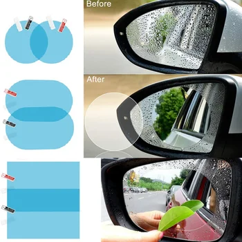 Универсално огледало за обратно виждане на автомобила Непромокаемая филм Страничното стъкло на колата Непромокаемая филм В Дъждовен ден, Прозрачна, Видима филм за Автонаклейки