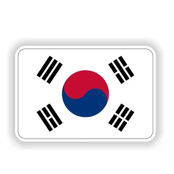 Jpct Корейски флаг Стикер на колата Прозорец Броня Прозорец Лаптоп Хладилник Декоративна модел Корпус PVC 29,2 см