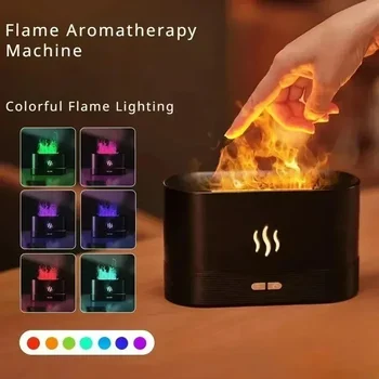 Air Flame Color led лампа с пламък етерично масло, украса спални, овлажнител на въздуха, дифузор ароматния етерично масло, ултразвукова туманообразователь