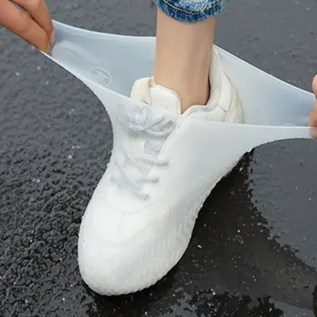1 чифт Многократно непромокаеми покривала за дъждовна обувки, Силиконови Улични Галоши за земните обувки, Аксесоари за обувки за Еднократна употреба