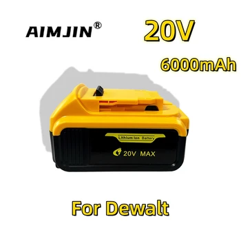 За Dewalt 6000 mah 20 батерия за електрически инструменти dcb180 dcb181 dcb182 dcb201 dcb201-2 dcb200 dcb200-2 dcb204-2