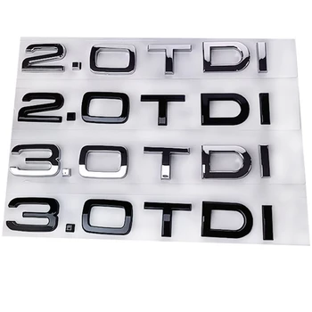 3D ABS Хром Черно Лого 2,0 3,0 Емблема TDI Автомобилна Икона Стикер За Багажник За Audi A3 A4 LQ6 LQ3 Q7 TDI Аксесоари За Етикети