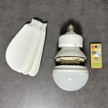 Лампа вентилатора за Охлаждане Свалящ Крилото Вентилатор с Дистанционно Управление 3000K-6500K AC85V-265V