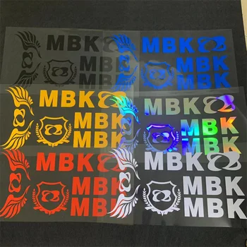 Комплект мотоциклетни стикери 30 *15 см, Отразяваща винил лого MBK, Декоративни Светлоотразителни водоустойчиви стикери за ремонт на етикети MBK