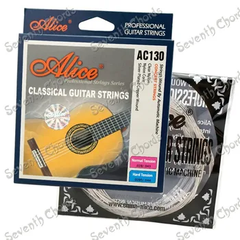 2 Комплект Струни За класическа китара, Alice AC130-H 1-6 (0285-044) посребрено от Медна Сплав С Намоткой На Прозрачни Найлонови Струни