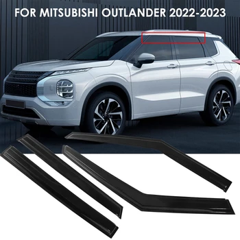За 2022 2023 Mitsubishi Outlander 4шт Прозорец Очила Дефлекторная сянка Вентилационните отвори Вратите Сенници за Защита От Слънце и Дъжд Аксесоари за отражател на веждите