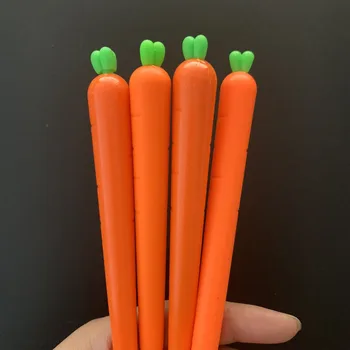 6 Бр Сладък Морков гел писалка за писане и подпис на Училищните канцеларски материали, Офис консумативи за студенти Креативен подарък за деца