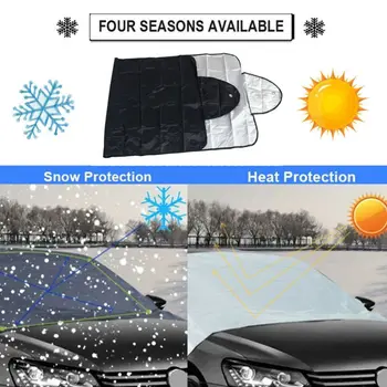 Предна капачка от сняг и скреж, сенника на предното стъкло, Външна Водоустойчив Зимна защита от лед, Външно покритие автомобили