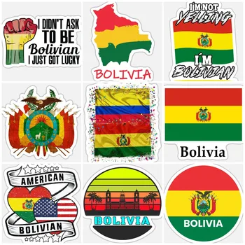 Карта на хартата Боливия, Креативна стикер, Винил за лаптоп, Кемпера, Мотоциклет, автомобил, камион, Прозорци, Водонепроницаемое Кормило Стъкло, Състезателна каска, Стикер