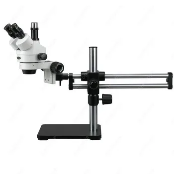 Микроскоп с шарикоподшипниковой стрела-AmScope Доставя 3,5 X-45Ч тринокулярный стереомикроскоп с шарикоподшипниковой стрела + флуоресцентна лампа