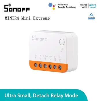 SONOFF MINIR4 WiFi Smart Switch 2-полосное управление на Mini Extreme Smart Home Relay Подкрепа R5 ' S MATE Voice за Алекса Alice Google Home