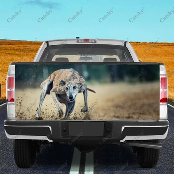 Животни - Хрътка кучето, етикети на камион, стикер на задната врата на камиона, стикери, графика за леки автомобили, ванове
