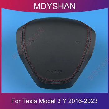 Делото рожка на волана за Tesla Model 3 Модел Y 2016-2023 Кожа Alcantara Покриване на централния панел динамиката на Индивидуален Стил