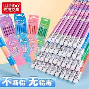 WB-9553 Канцеларски материали, детски моливи за начално училище отговор на тест за писане на писалка за изготвяне на скица на хартиена кутия за моливи 2B на едро