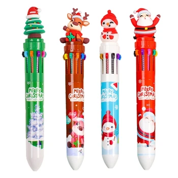 Коледна химикалка писалка 10 Цвята в 1 за Пълнене на Коледни чорапи