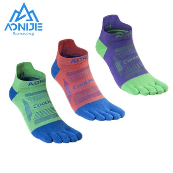 AONIJIE 3 Чифта/комплект E4837 Актуални Спортни Чорапи Унисекс С Ниско деколте И Пет на Чорапи, За къси Чорапи За Марафонского Running Състезание Tranning