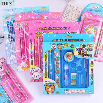 Комплект дръжки TULX сладки моливи канцеларски материали за рисуване канцеларски комплект моливи за рисуване, моливи за деца