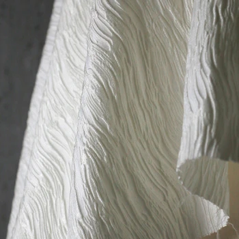 Извити шарени жаккардовая плат с триизмерна структура, Дизайнерски дрехи, в сгъвката на плат на метър за шиене, материали за 