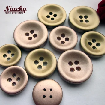 Копчета Niucky 21 мм - 30 мм, висококачествени копчета за модно палто с 4 дупки, златисто-розовата купа, копчета за шиене Bontique, консумативи R0201-055
