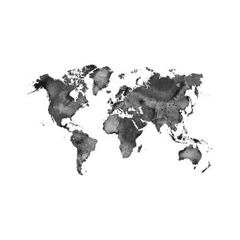 Акварел свят Прозрачни силиконови печати Карта Печат за 