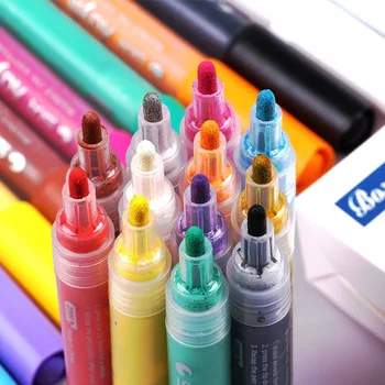 1 бр. акрилен маркер 예술용품 Plumones Colores изкуство доставки на водна основа на Екологично чисти офис консумативи за рисуване, за студенти, без мирис