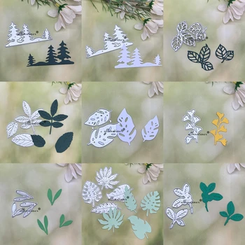 Серия Leaf Декоративни печати за рязане на метални Листове за DIY scrapbooking Декоративно щамповане на Шаблон за щанцоване ръчно изработени