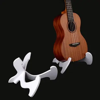 Портативна поставка за хавайска китара с устойчиви на надраскване ръбове, Сгъваем Държач за бас от твърда дървесина, Аксесоари за китари, здрав