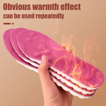 Зимна топла стелка с постоянна температура, ултра Мек пухкав килим, Антибактериално дезодорант, миещи се уплътнения за спортни обувки